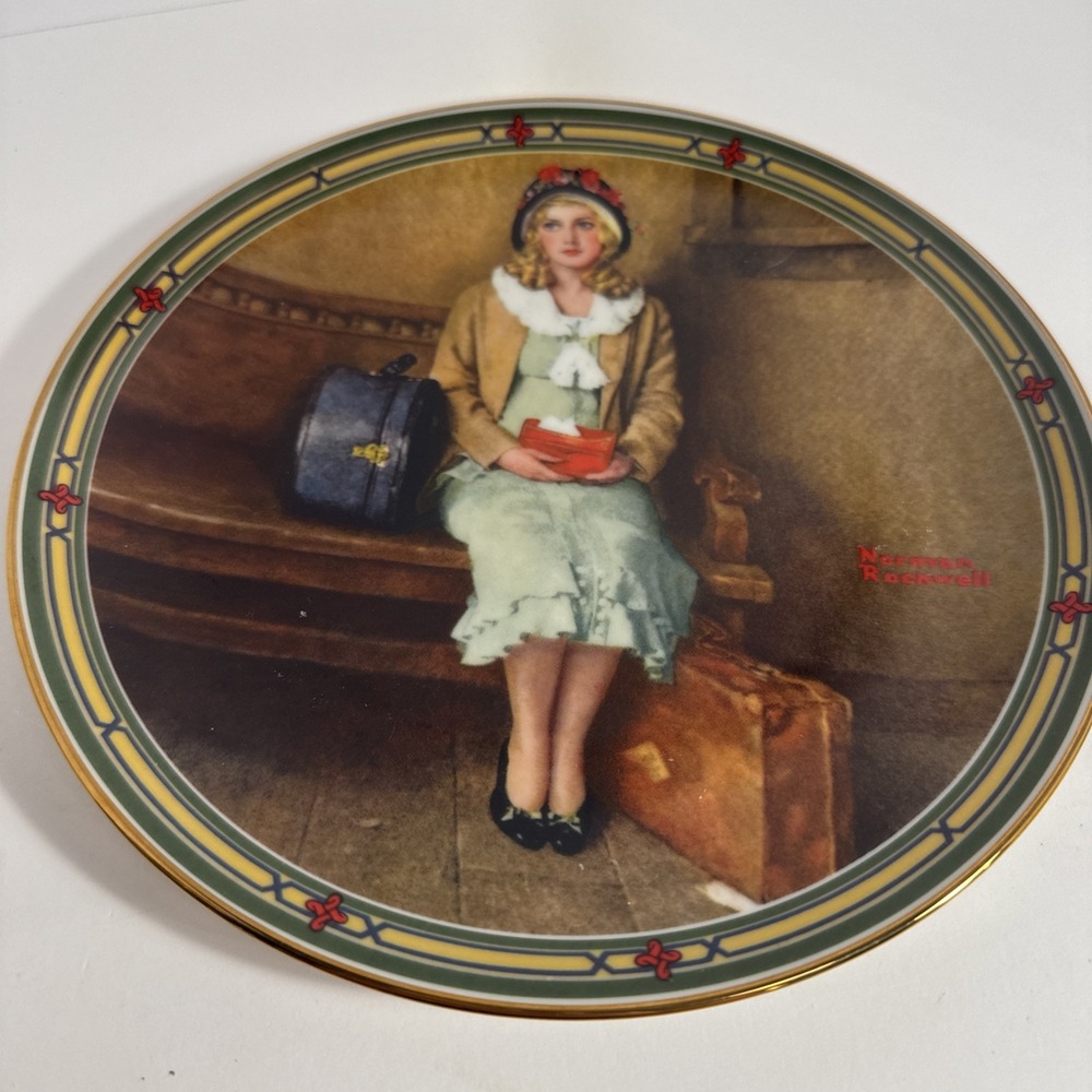 Norman Rockwell‎ Collector plate "Sitting Pretty " Knowles Studies of Girlhood